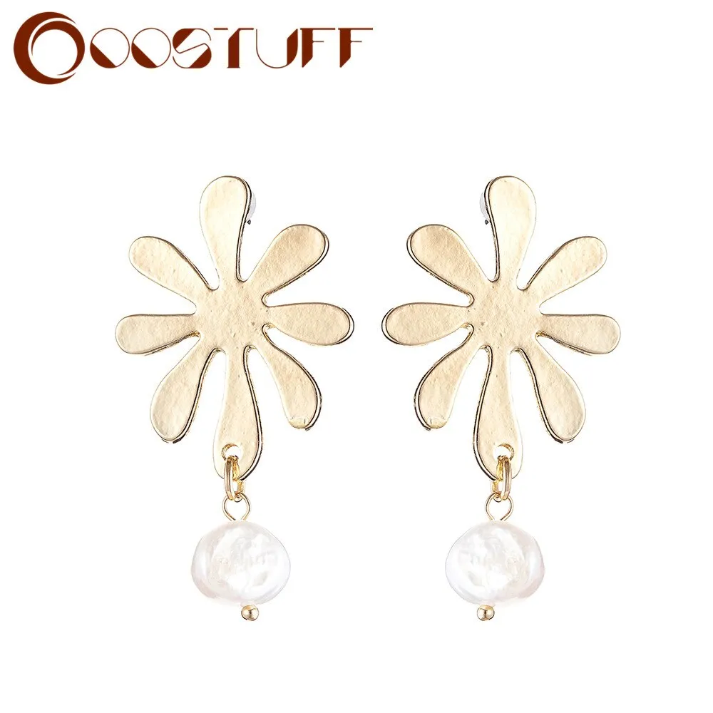 2022  New Arrival Gold Flower Earrings Jewelry Dangle Pendientes orecchini brincos earrings for Women aretes de mujer modernos