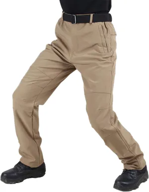 ADHOWBEW Tactical Cargo Pants for Men Elastic Waist Relaxed Fit Big and Tall Construction Pockets Hiking Trousers
