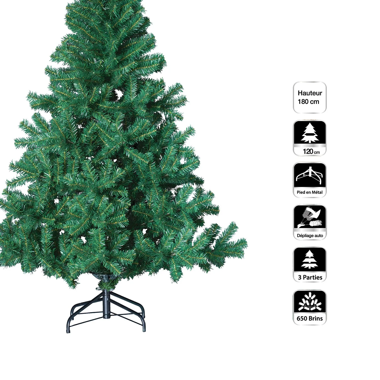 Albero Di Natale 650 Rami 180cm