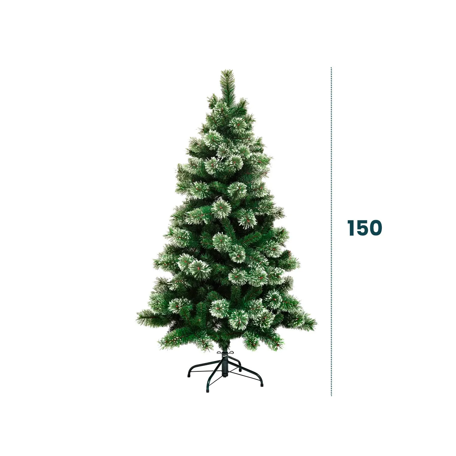 Albero Di Natale Innevato Con Pigne 150cm
