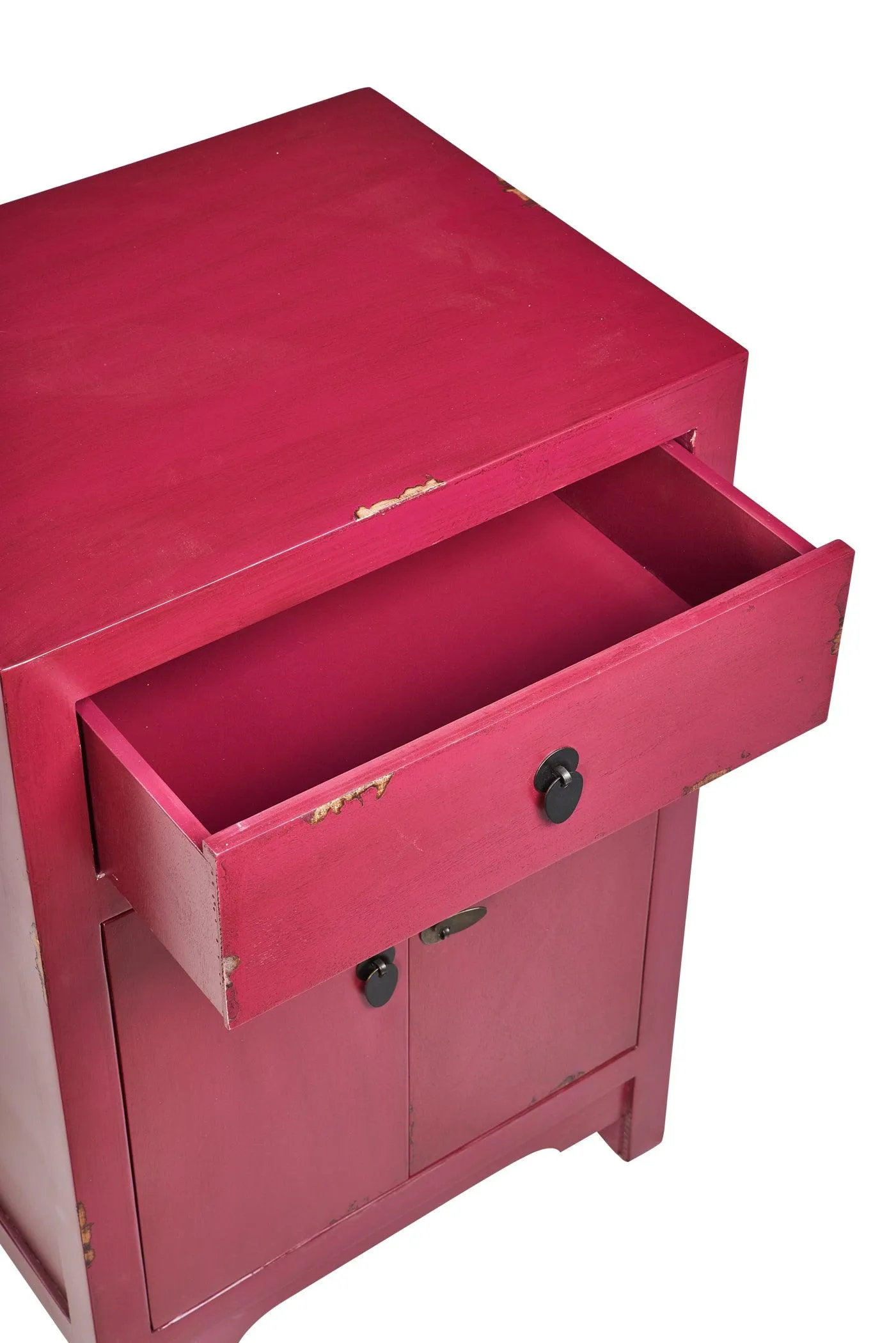 Credenza cinese in pioppo colori verde rosso giallo 2a 1c