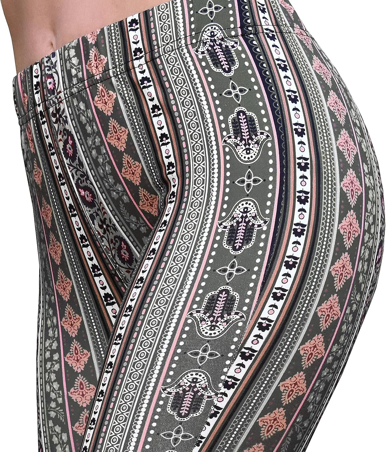 Daisy Del Sol High Waist Comfy Stretch Boho 70s Bell Bottom Fit to Flare Lounge Yoga Pants