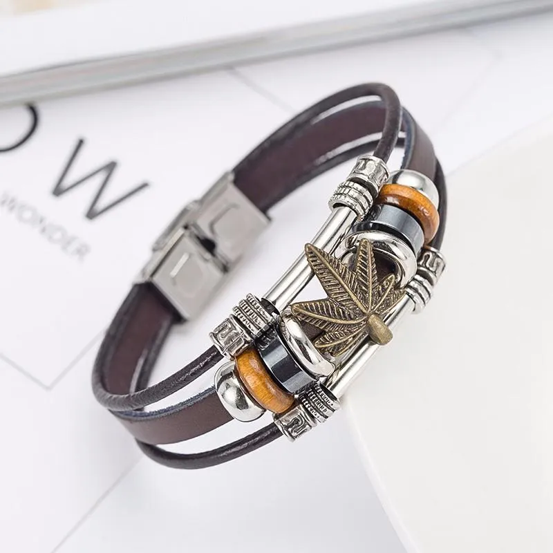De Fumar Ganja Leather Bracelet