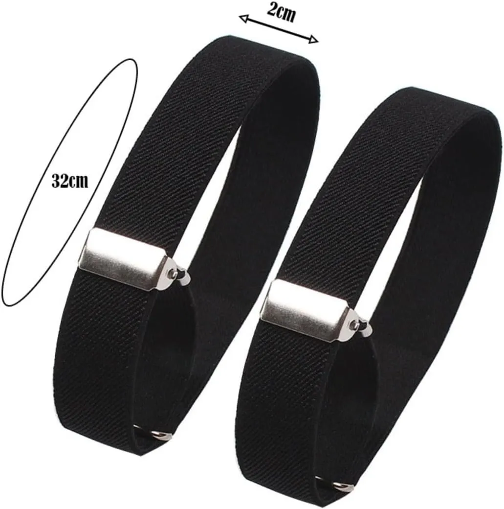 Elastic Adjustable Armbands for Men Sleeve Bands Anti-Slip Shirt Sleeve Holders Hold Up Sleeve Garters