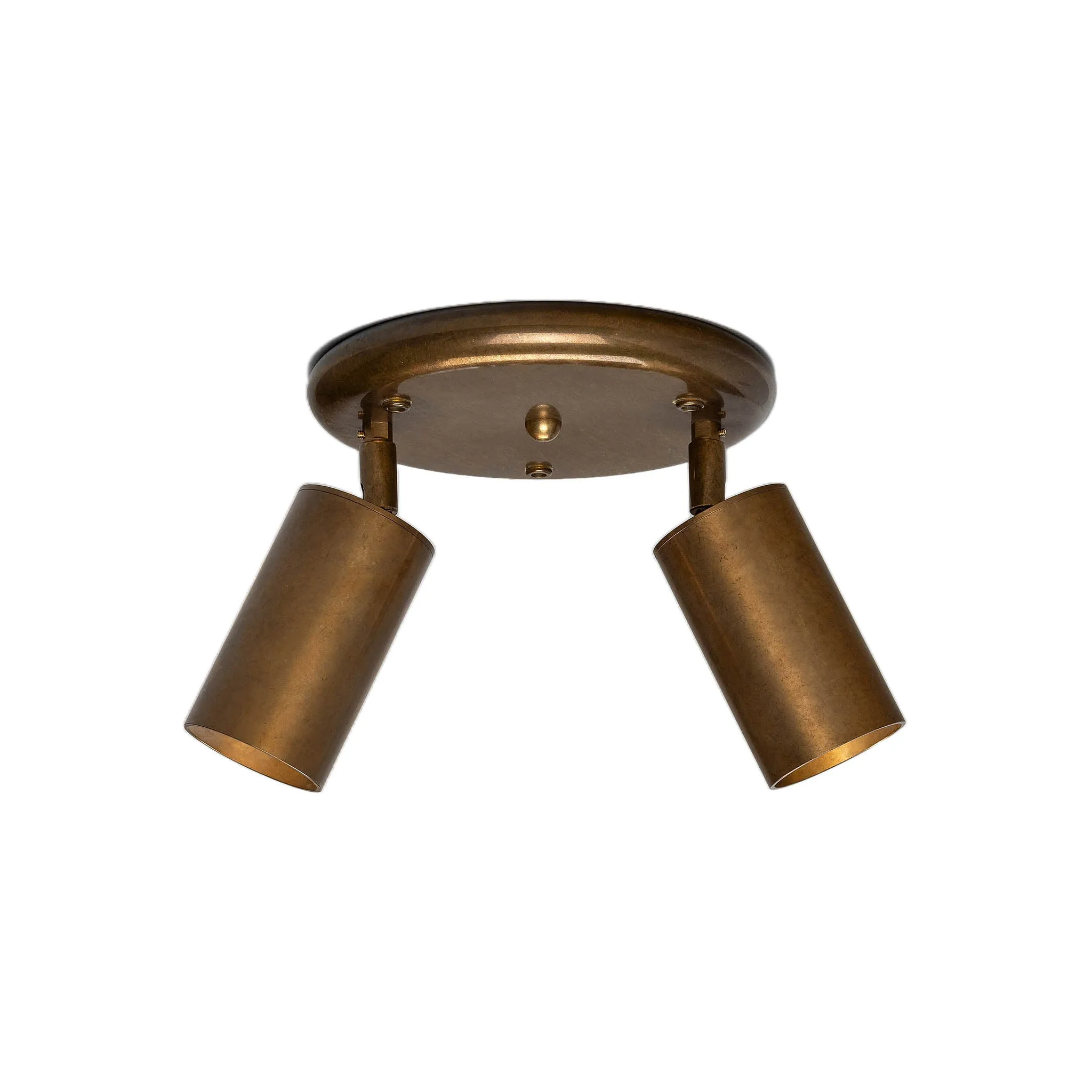 Evanston brass 2-spotlight | antique brass