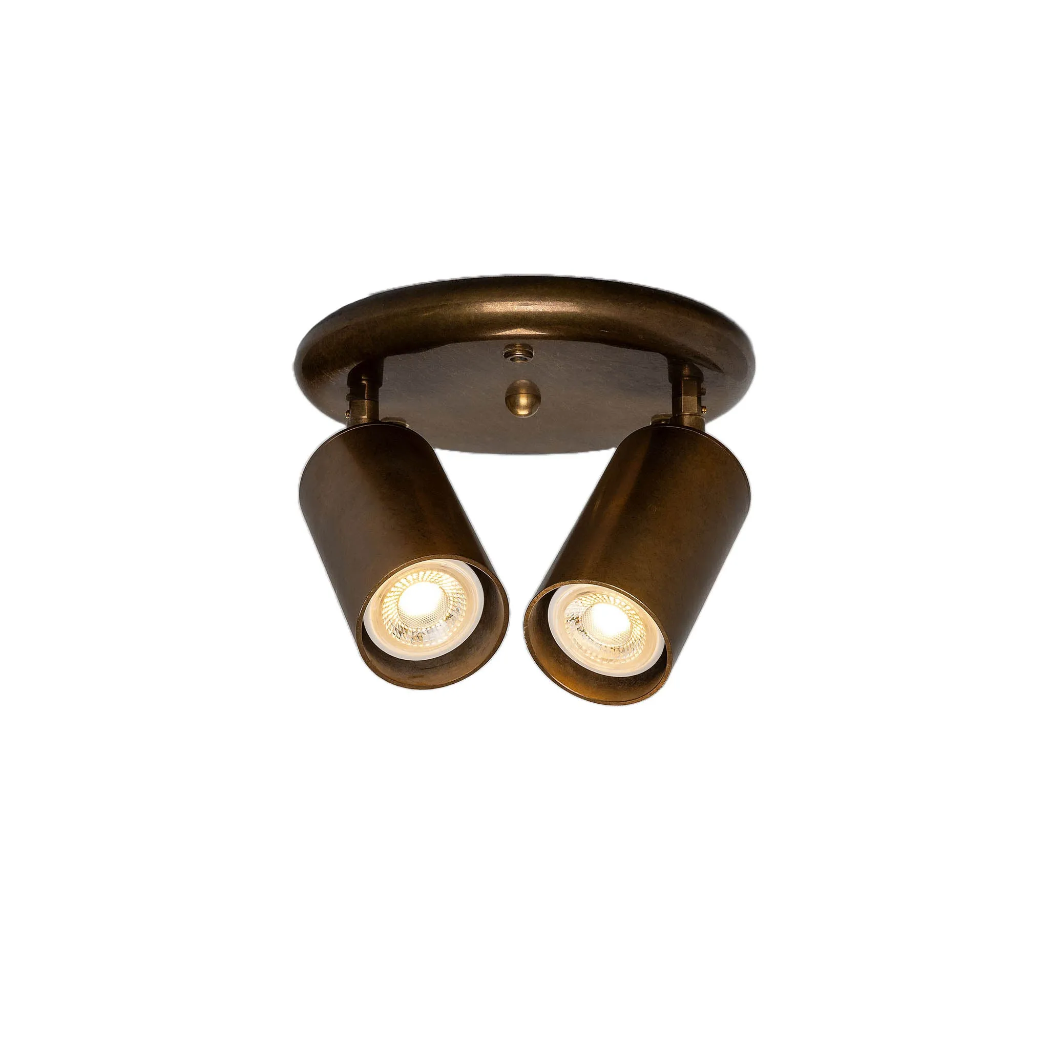 Evanston brass 2-spotlight | antique brass