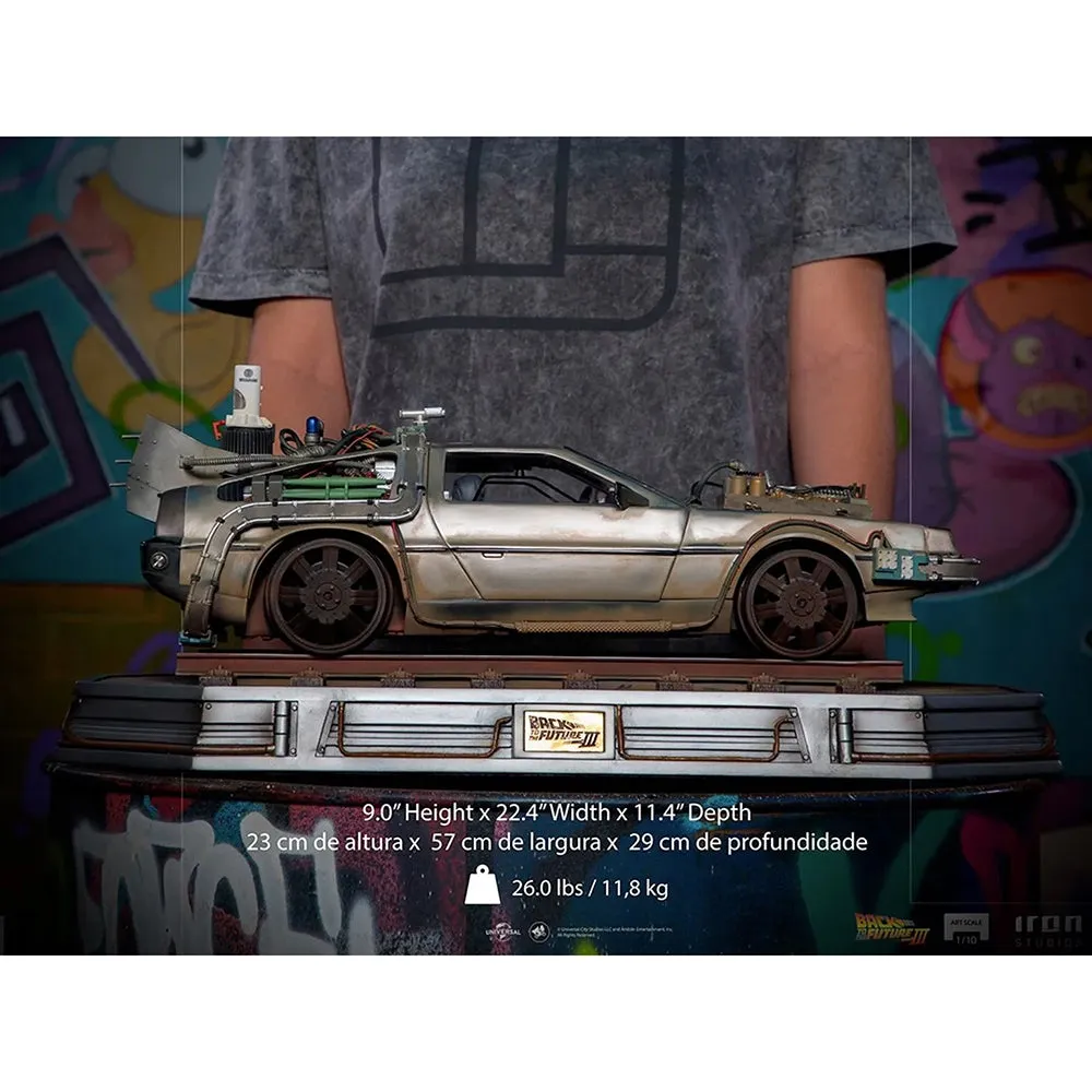 Iron Studios Estatuilla Delorean Escala 1:10 Volver Al Futuro