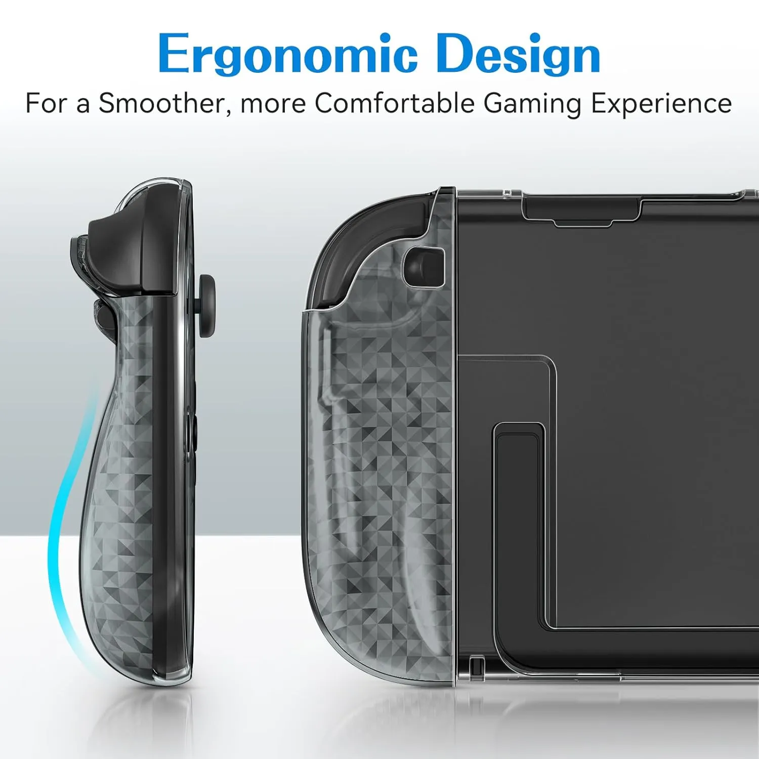 ivoler Dockable Case for Nintendo Switch 2, Carrying Protective Case, Soft TPU Grip Cover for Joy-Con, Grip Cover with Shock-Absorption, Anti-Scratch- Black