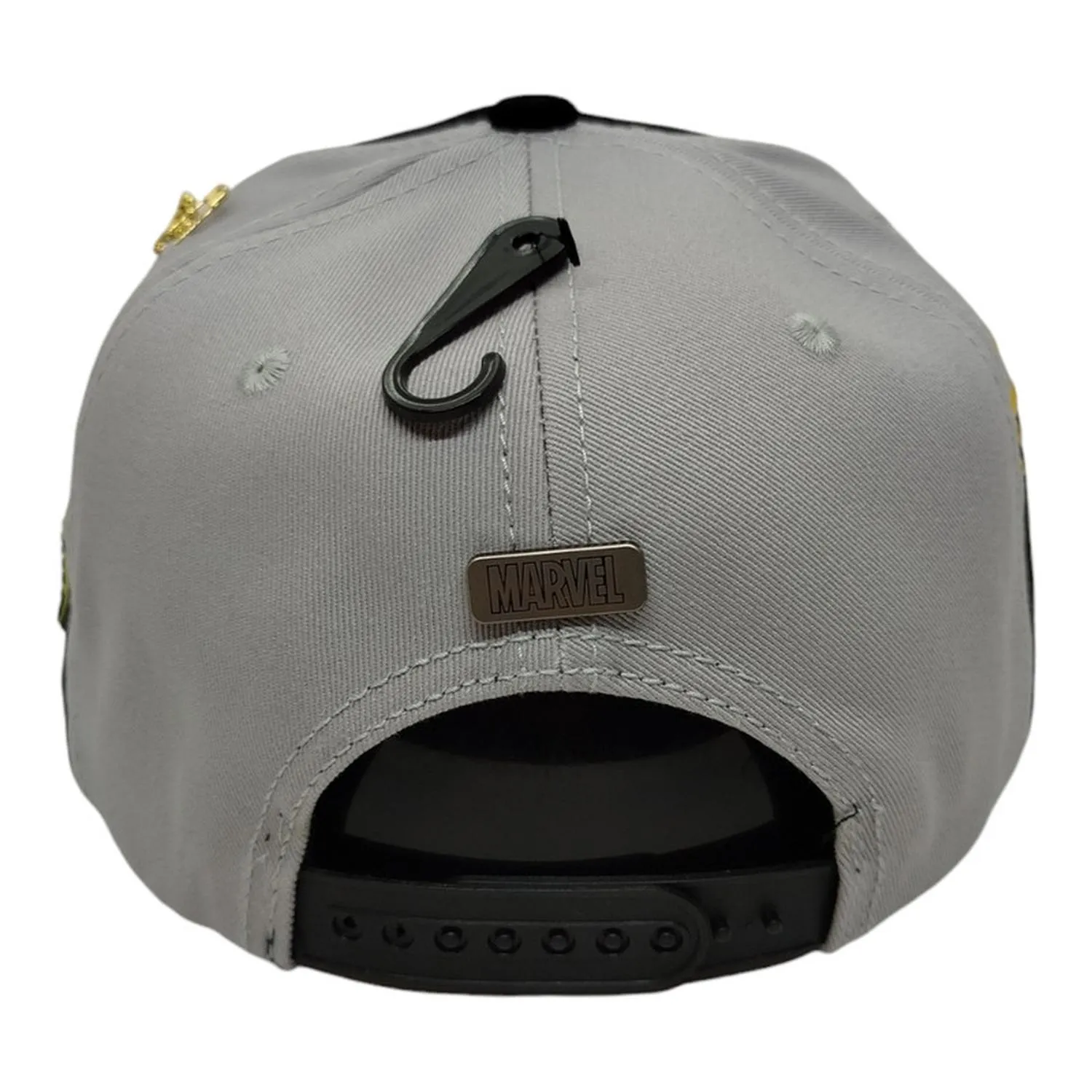 Kndit Caps Gorra Negra Con Gris Placa Plateada Made With Adamantium X-Men