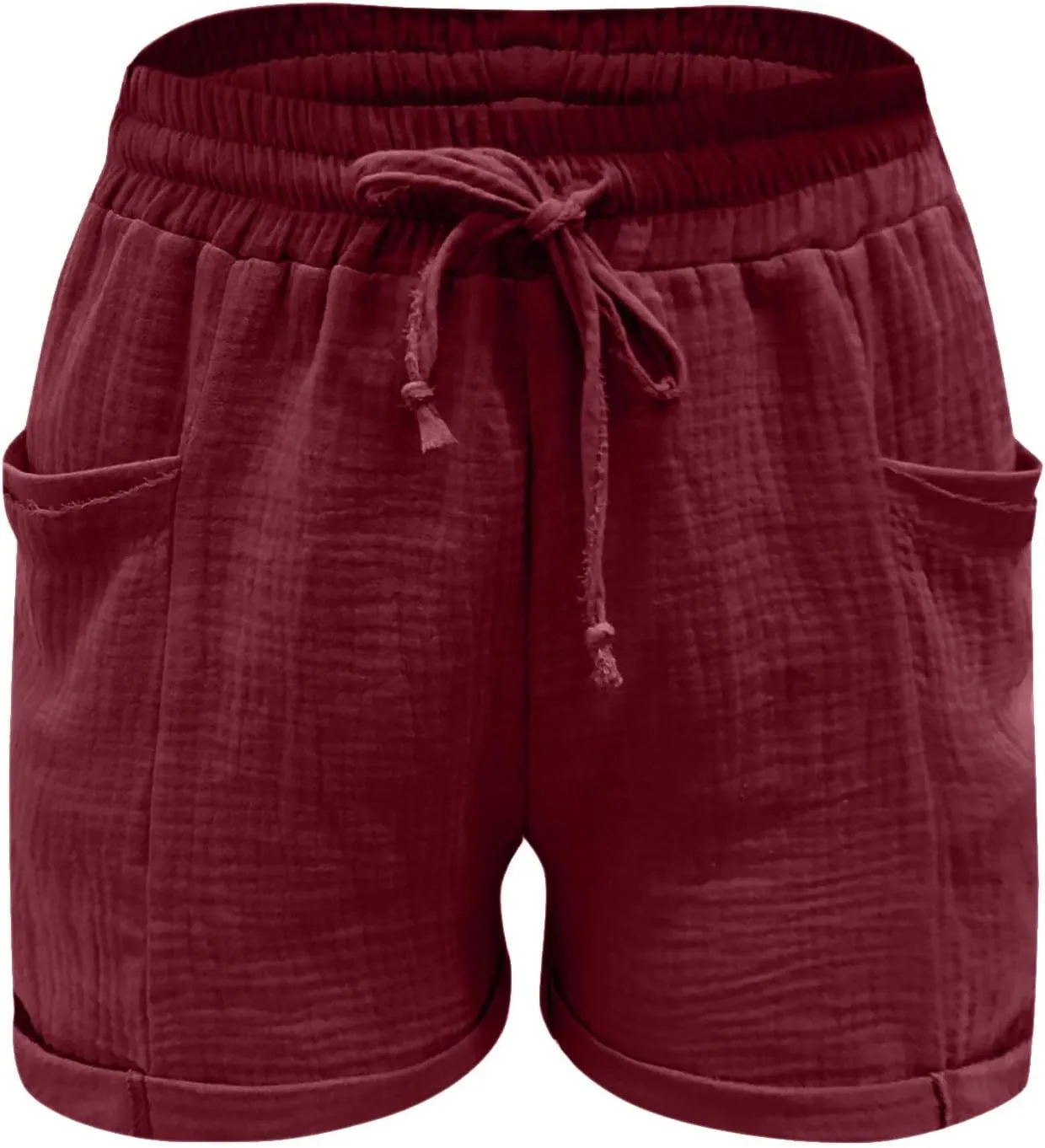Linen Shorts for Women Dressy Casual High Waisted Beach Vacation Short 2025 Summer Trendy Loose Fit Lounge Shorts
