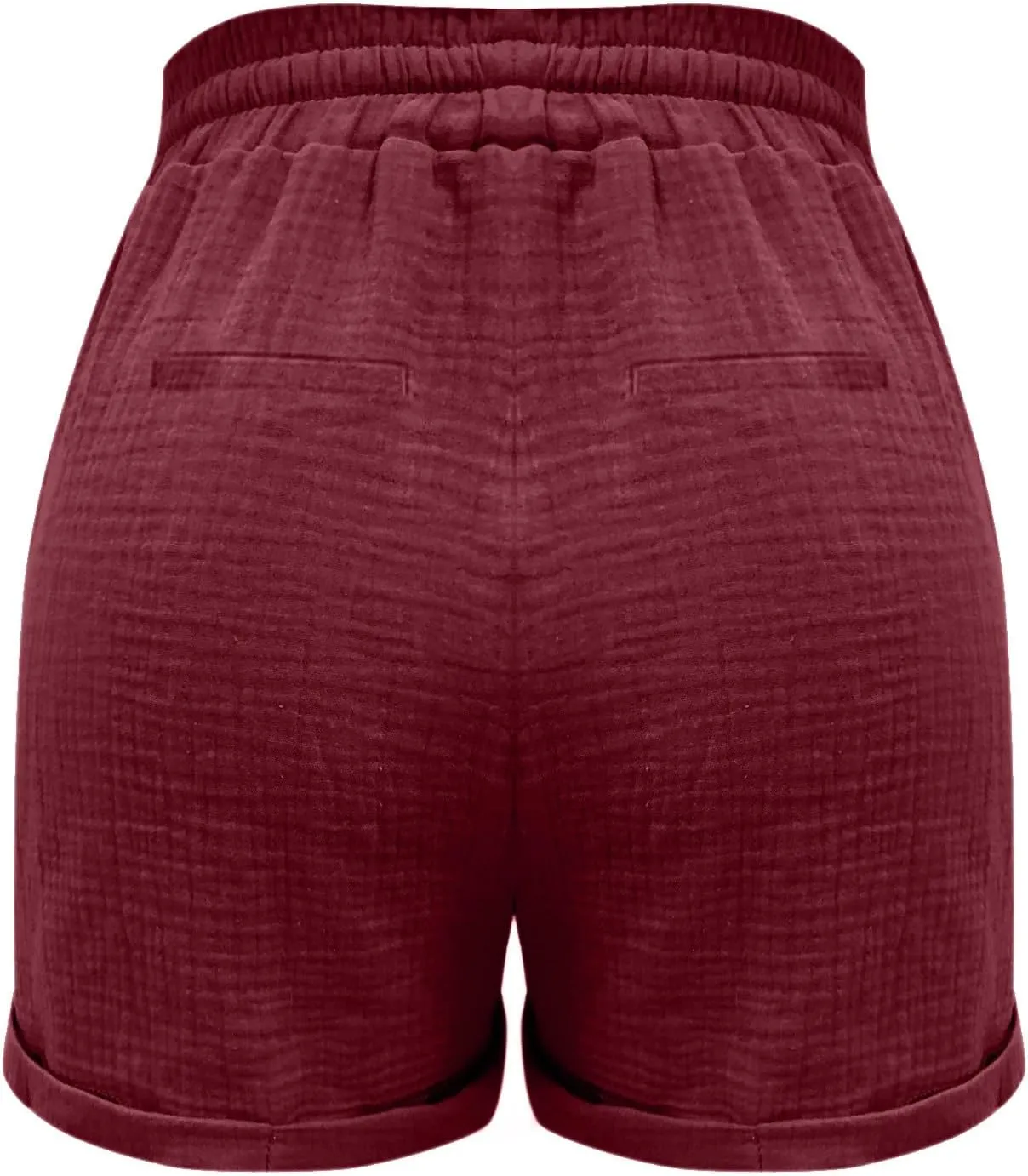 Linen Shorts for Women Dressy Casual High Waisted Beach Vacation Short 2025 Summer Trendy Loose Fit Lounge Shorts