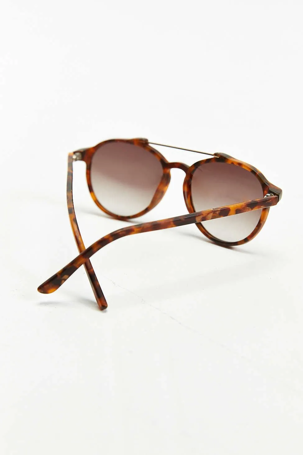 Matte Tort Brow Bar Aviator Sunglasses