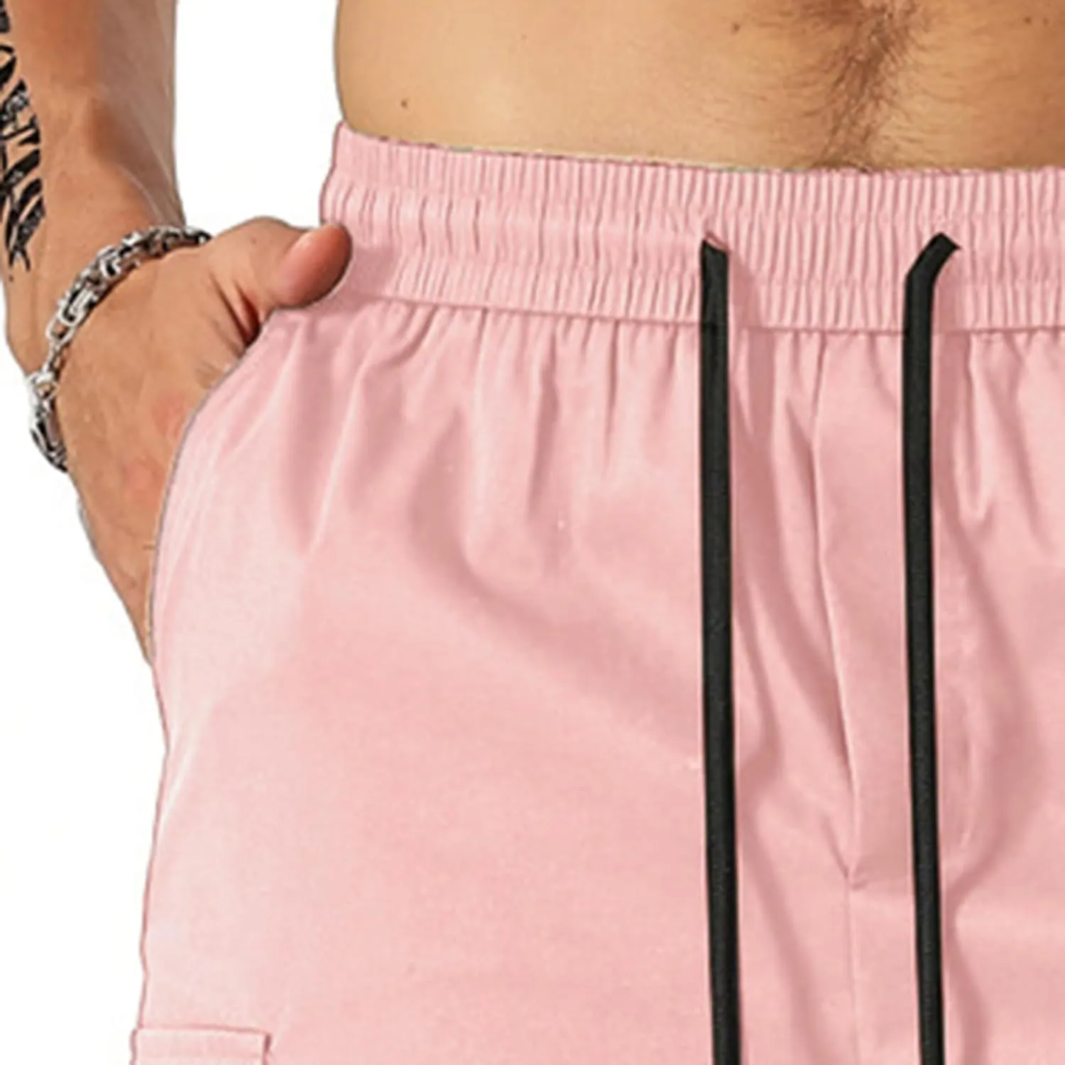Mens Cargo Shorts Lightweight Stretch Hiking Short Gym Casual Shorts Elastic Waistband 6 Pockets