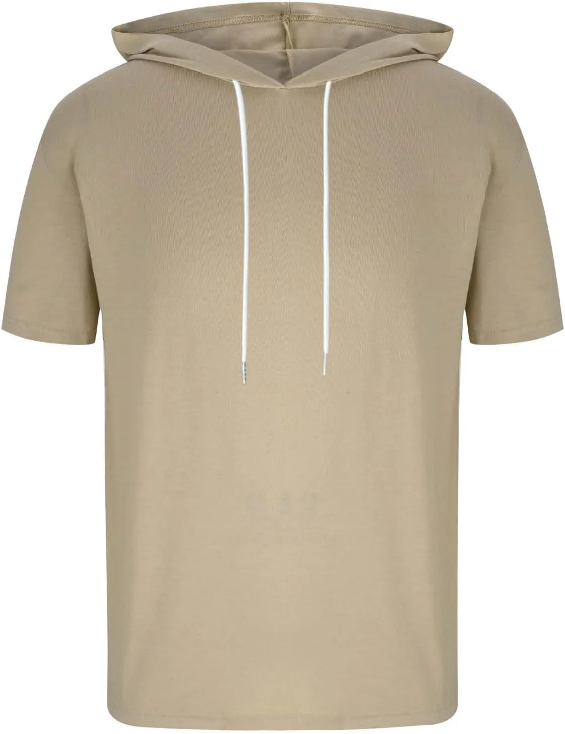 Men's Short Sleeve Hoodie Cotton Lightweight Pullover Summer Casual Hooded Sweatshirts Casual Stylish Workout T Shirt