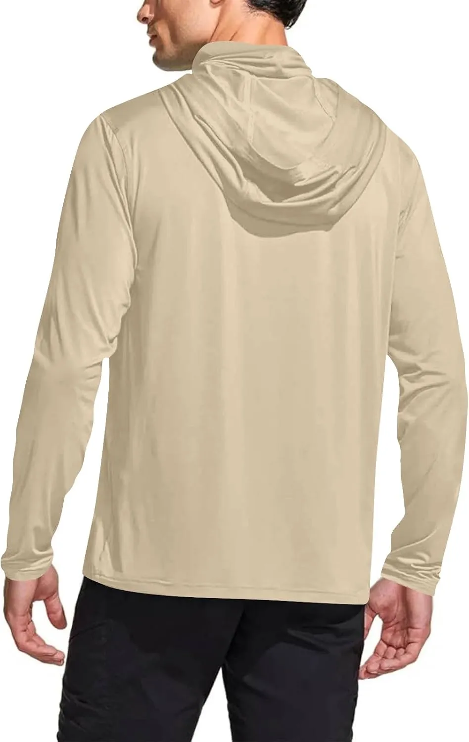 Men's UPF 50  Sun Protection Shirt with Mask Lightweight Long Sleeve Hooded Cooling Hiking Fishing Performance Shirts