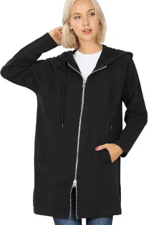 MixMatchy Women's Casual Oversized Loose Fit Long Sleeve Zip Up Pullover Hoodie Tunic Fall Sweatshirt Jacket (S-3X)