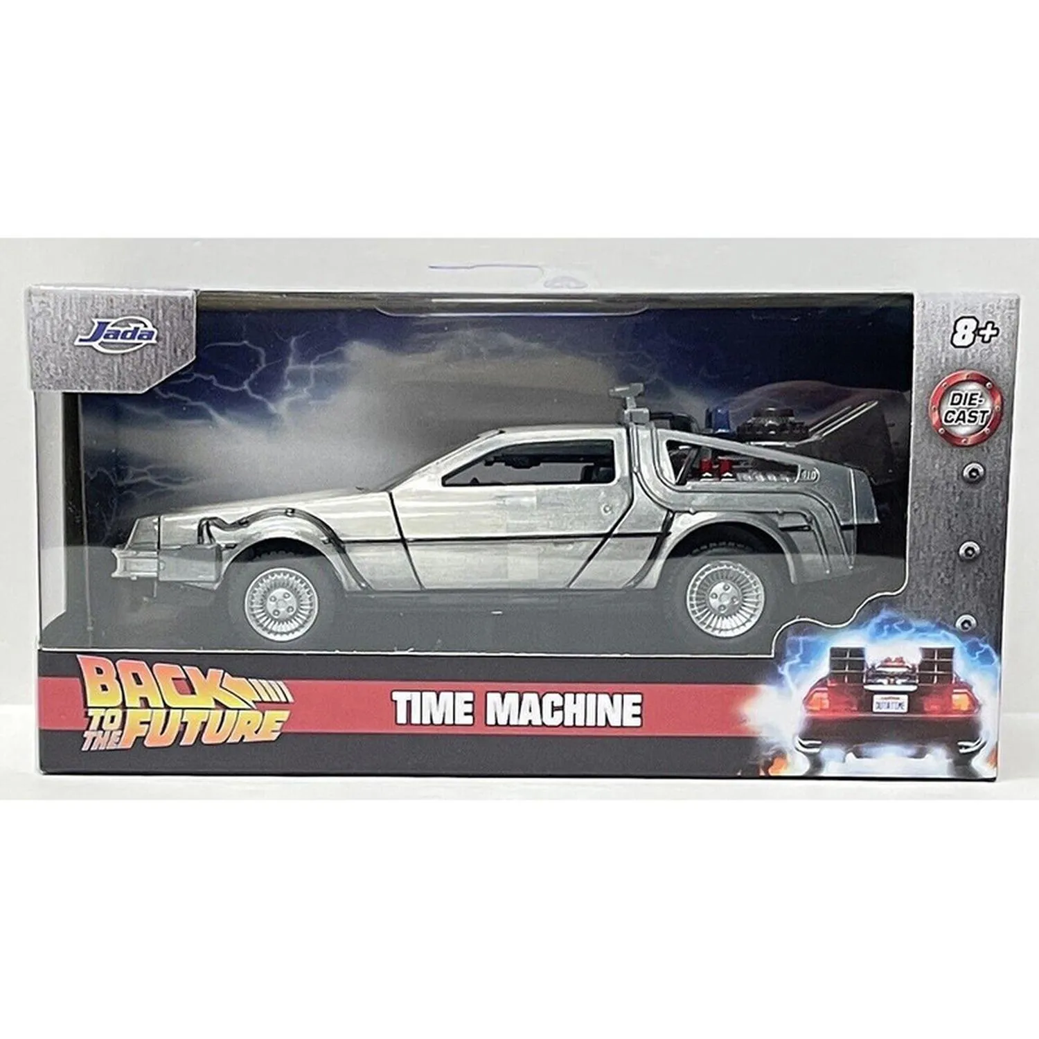 New Arrival Jada Toys Vehículo Delorean Time Machine 1 Escala 1:32 Volver Al Futuro