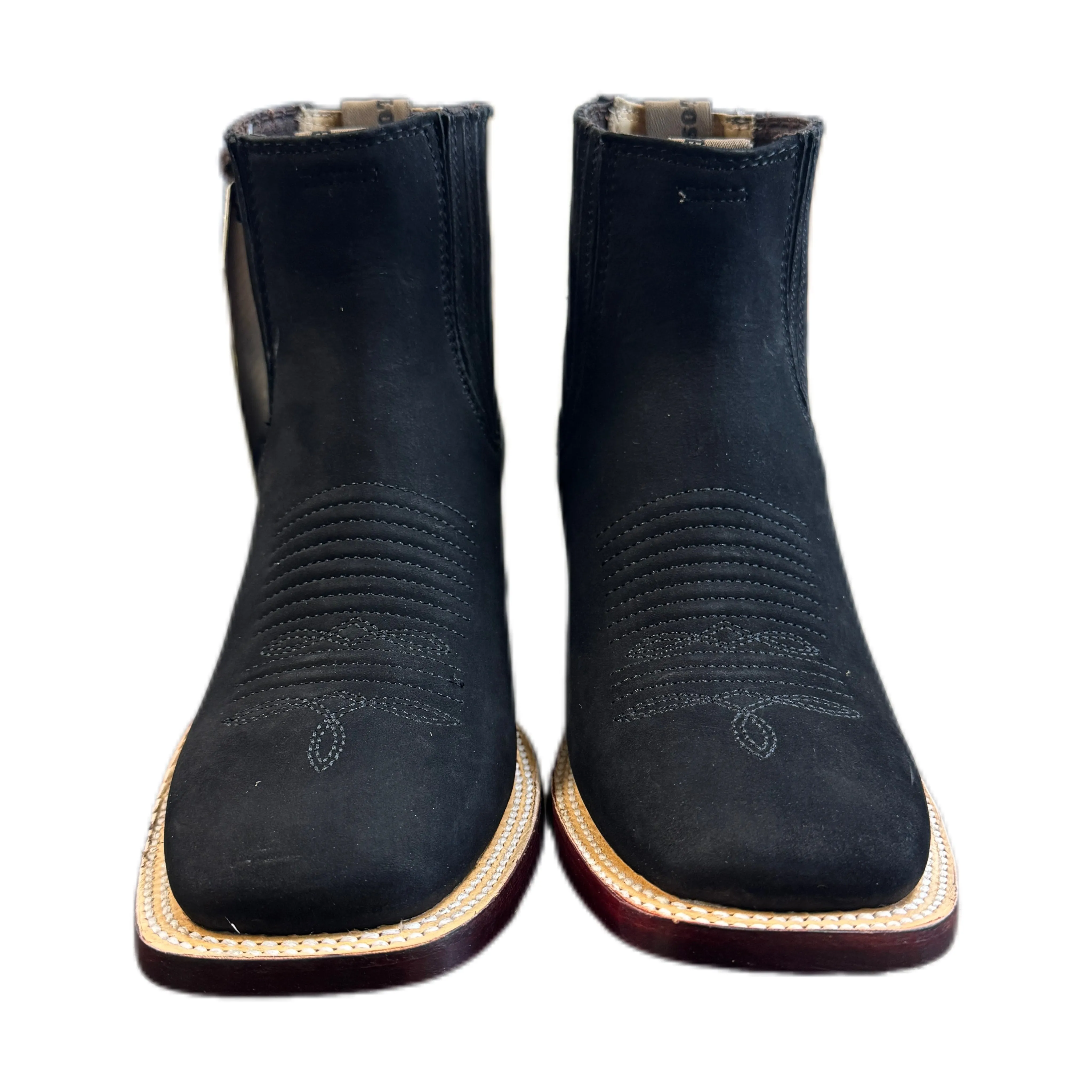 Nobuck Square - Black