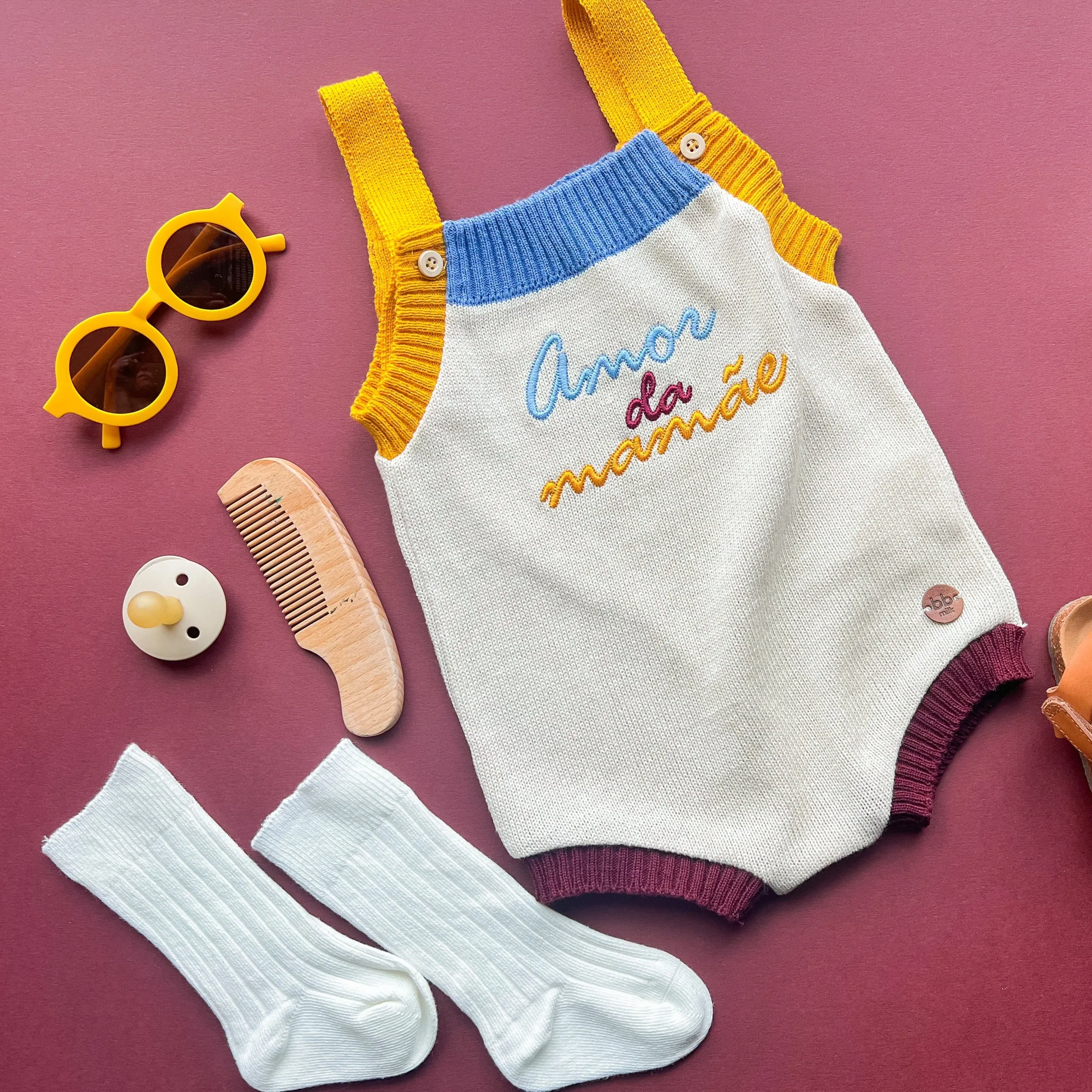Romper Retrô - Amor da Mamãe ❤️ - Unissex