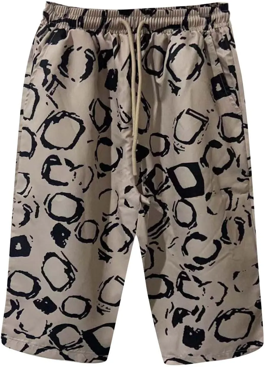 SHAOBGE Summer Pants for Women 2024 Women's Knee Length Short Pants Ladies Loose Drawstring Casual Trendy Pants