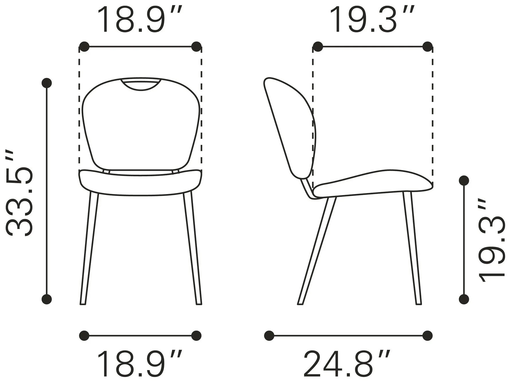 Silla de Comedor Terrence - Gris