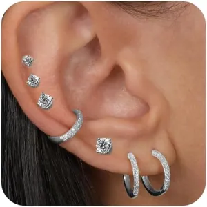 Sterling Silver Hoop Earrings - Big Chunky, Lightweight, Hollow Tube Design - No-Tarnish, 30/40/50/60/70mm