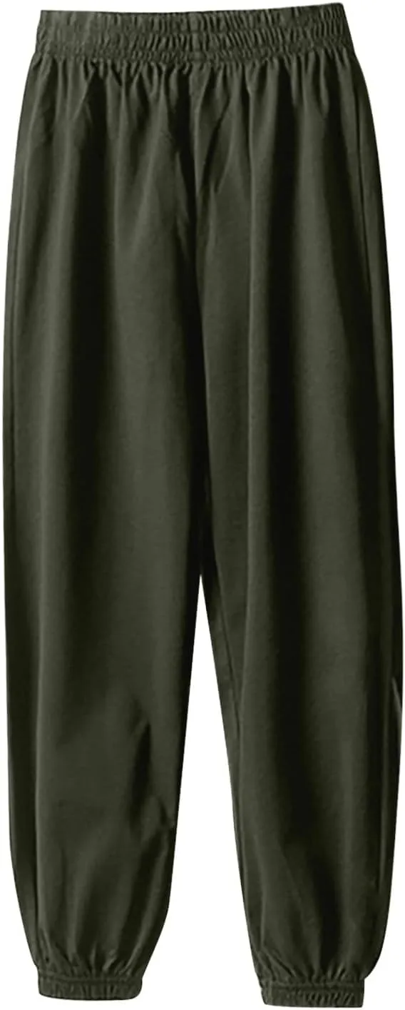 Sweatpants for Girls High Waist Baggy Jogger Casual Athletic Workout Y2k Preppy Pants Youth Mosquito Pants Trousers
