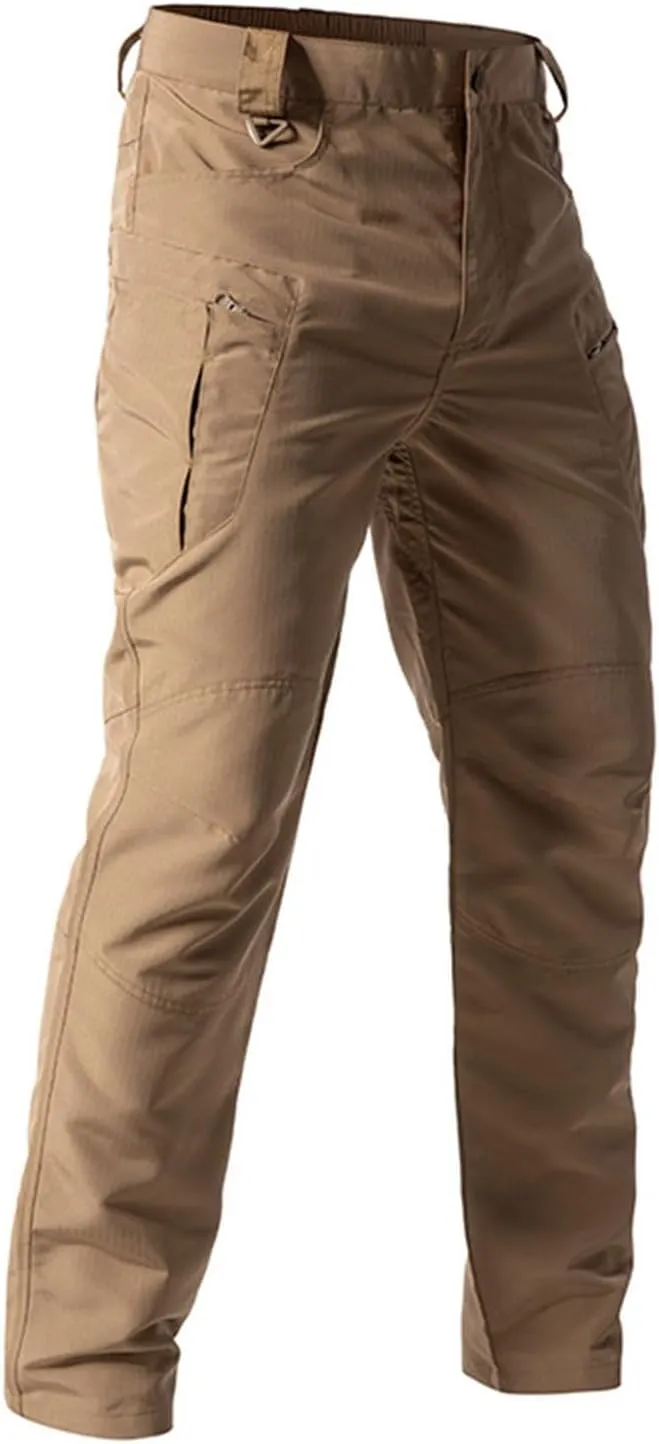 Tactical Cargo Pants for Men Ripstop Relaxed Fit Chino Work Pants Flexcamo - Waterproof Hiking Pants Multi Pockets
