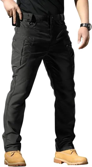 Tactical Cargo Pants for Men Ripstop Relaxed Fit Chino Work Pants Flexcamo - Waterproof Hiking Pants Multi Pockets