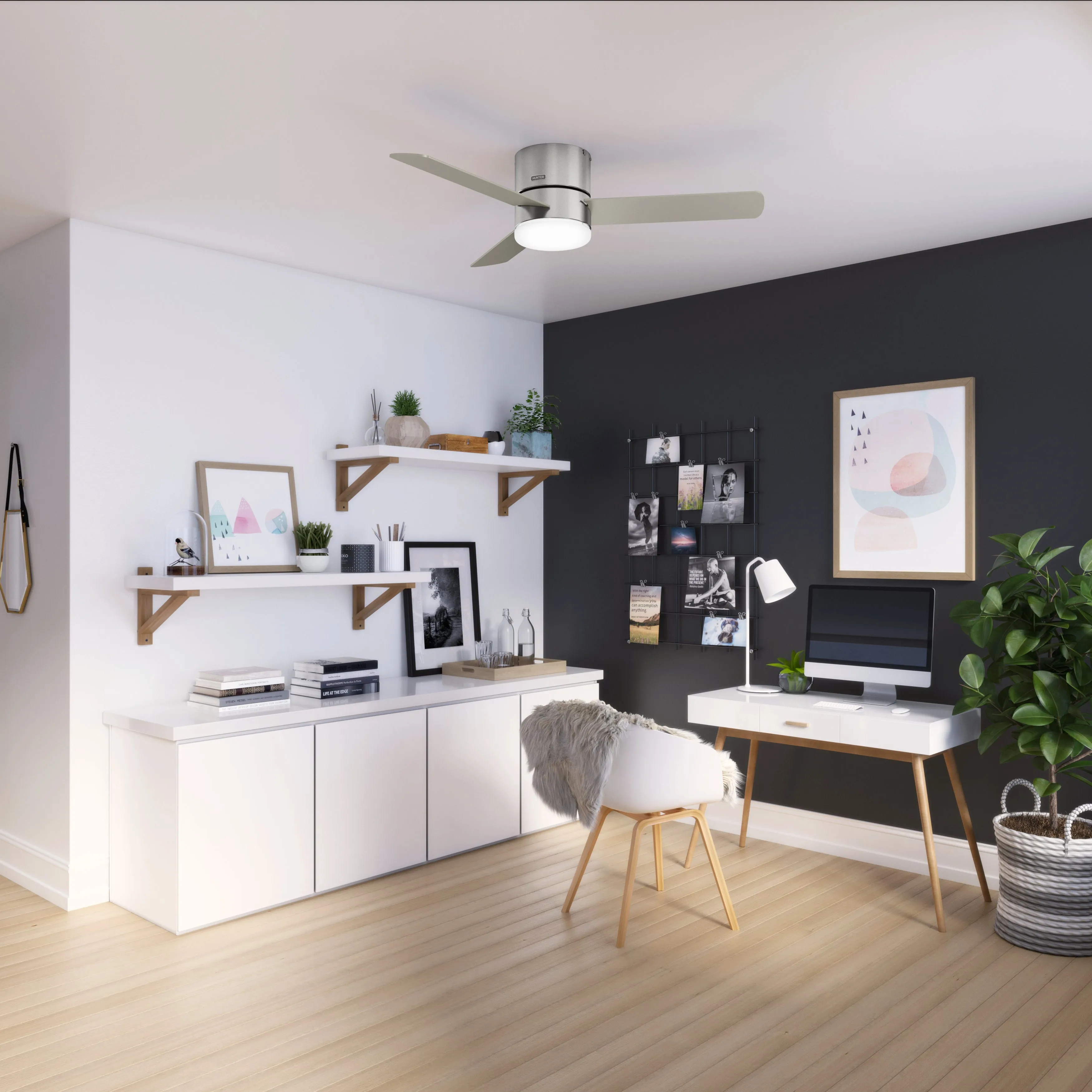 Ventilador de Techo Minimus Perfil Bajo con Luz LED 52 Pulgadas