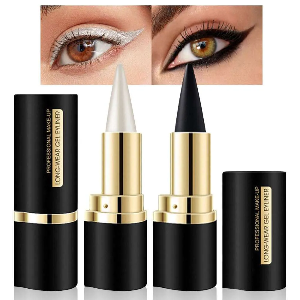 Waterproof Black & Brown Gel Eyeliner Pencil Set - 2pcs