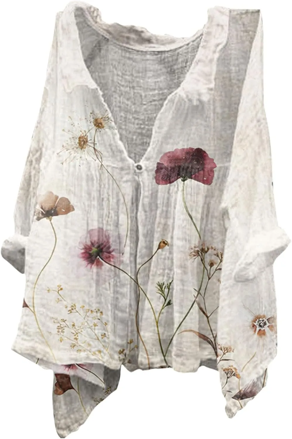 White Button Down Shirt Women Natural Autumn Fragrant Fabric Shirt Party Tops for Women Womens Work Tops Western