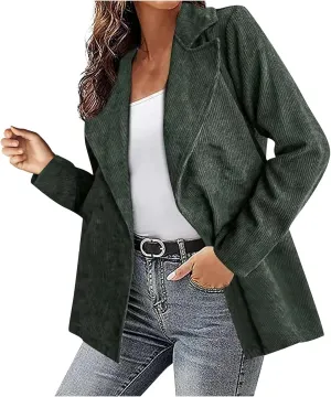 Women's Casual Blazer Fashion Long Sleeve Print Color Coat Open Front Suit Jacket Blazers for Work Casual