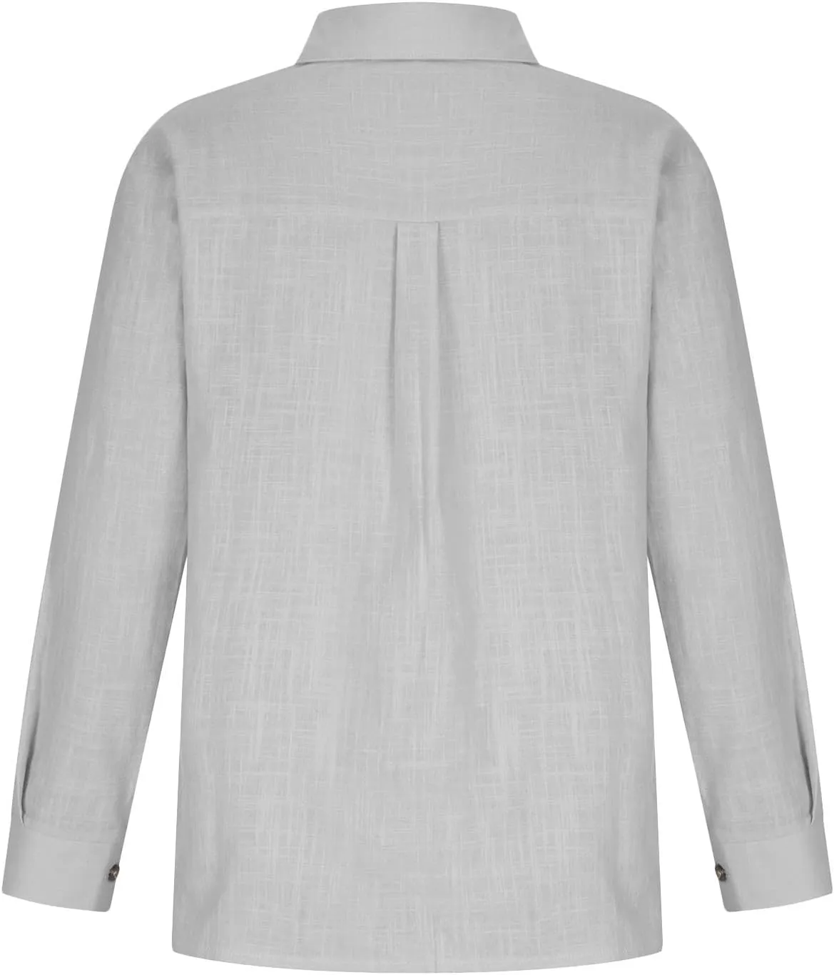 Womens Cotton Linen Button Down Shirts Long Sleeve Collared Gauze Tops Business Casual Blouses Loose Summer Tshirts
