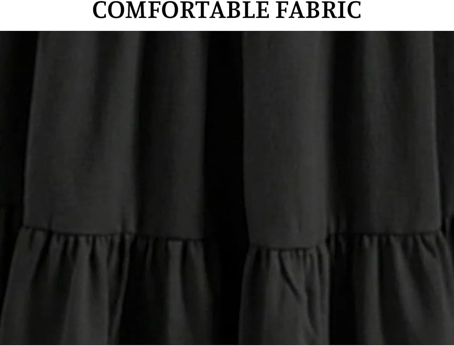 Womens Elastic High Waist Midi Skirt Flowy Ruffle Tie Front A Line Skirts Casual Summer Trendy Floral Tiered Skirt