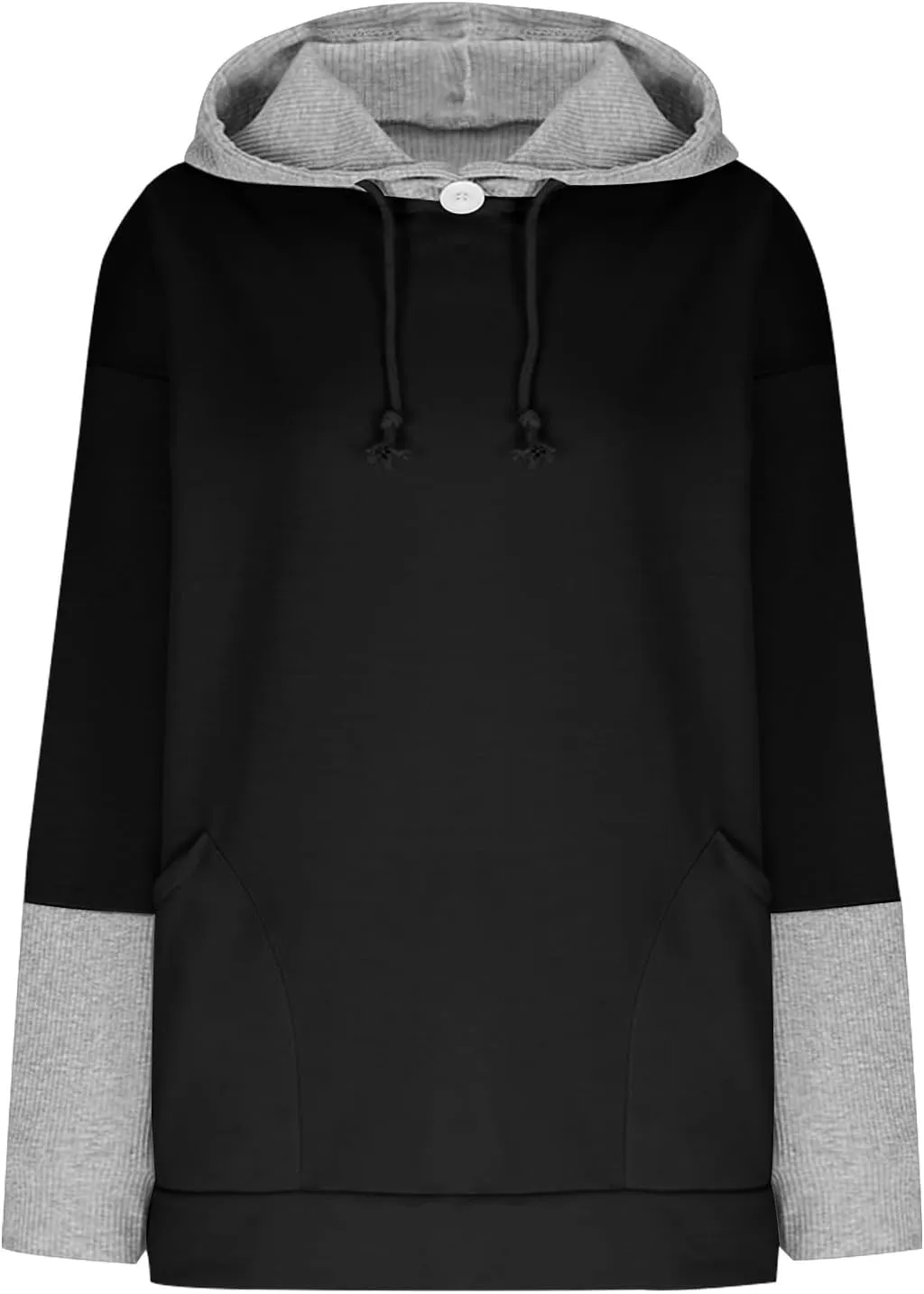Womens Oversized Hoodies Winter Cute Sweatshirts Pullover Fashion Tops Loose Patchwork Trendy Outfits with Pockets